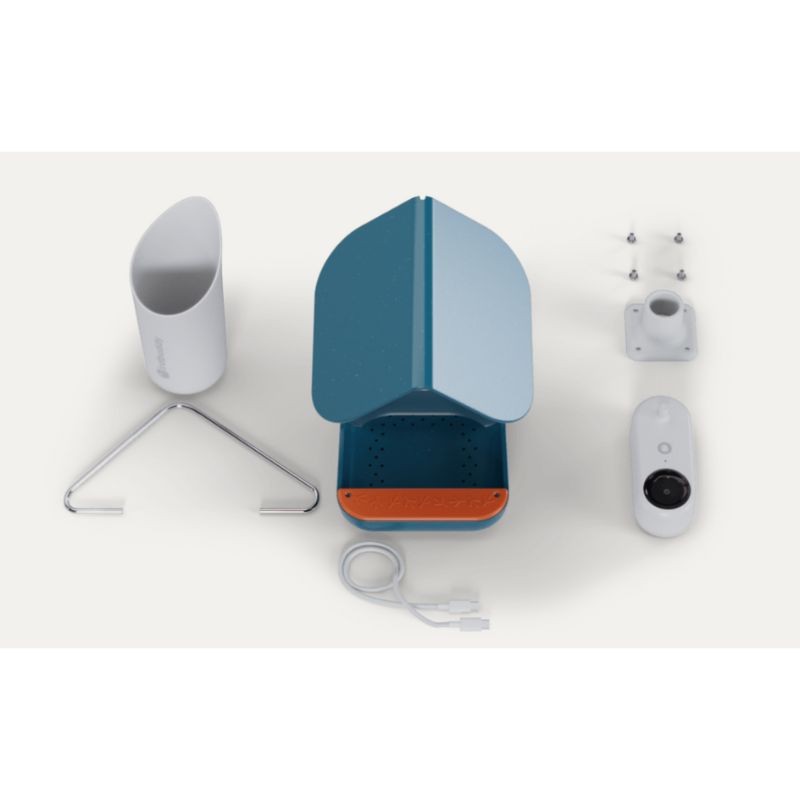 Mangeoire connectée avec caméra IA 2K et alimentation solaire