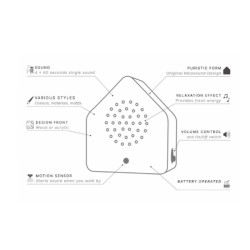 Boîte à sons "Satellitebox Nightingale" - Blanc-parme