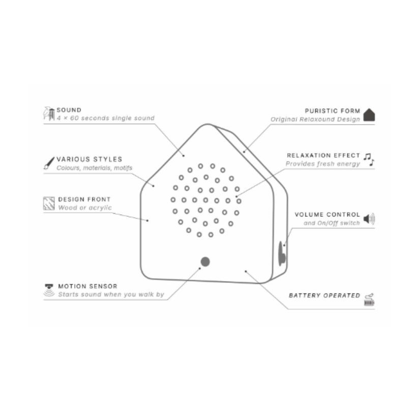 Boîte à sons "Satellitebox Nightingale" - Blanc-parme
