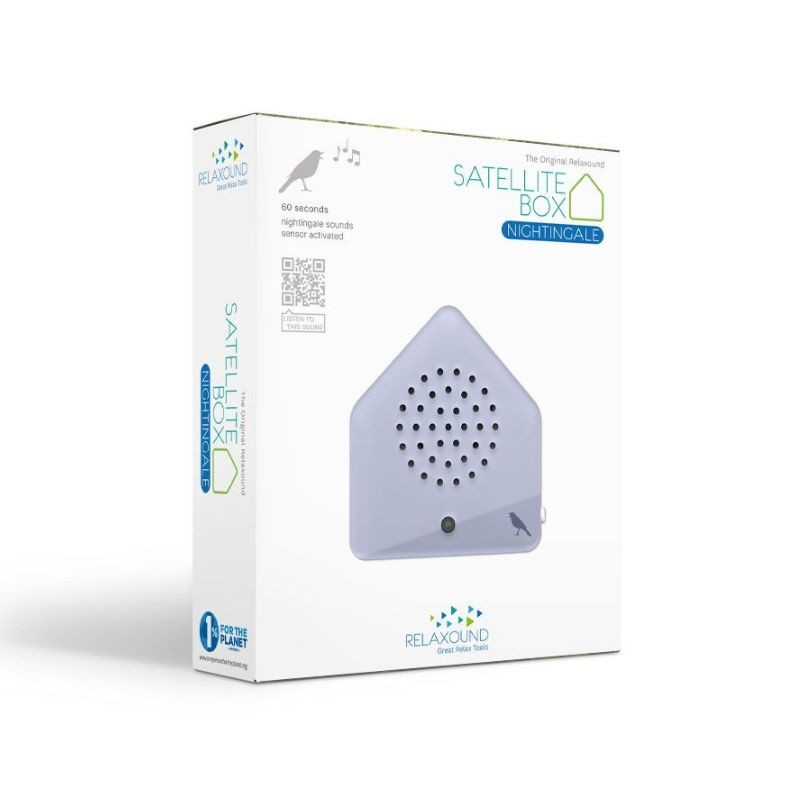 Boîte à sons "Satellitebox Nightingale" - Blanc-parme