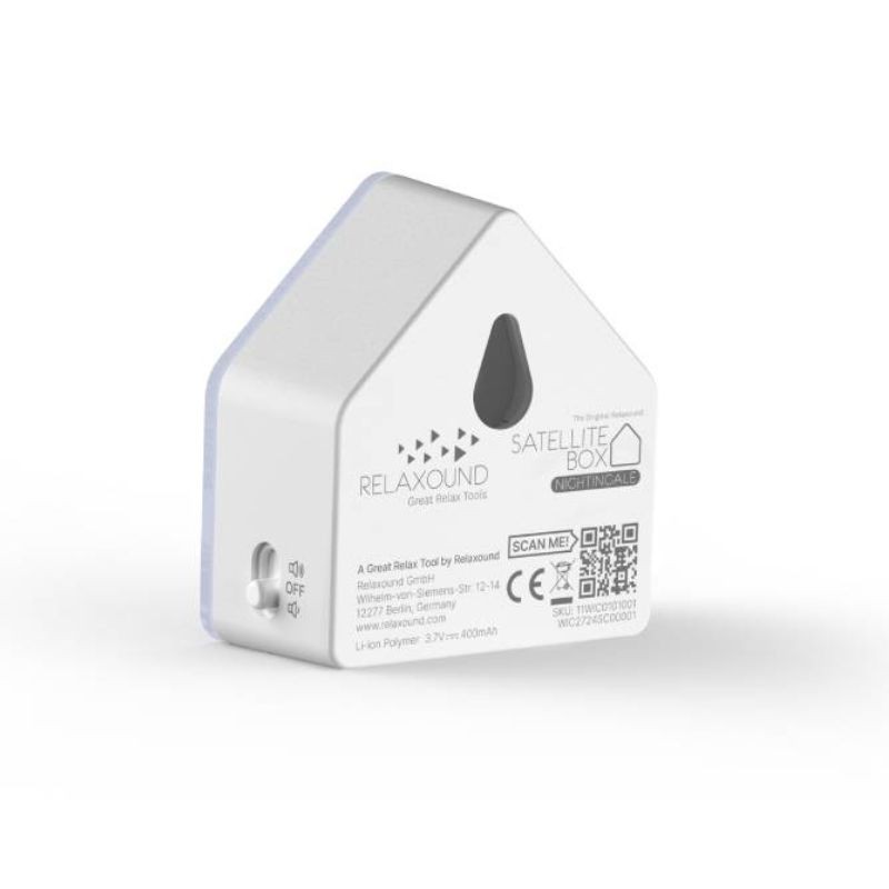 Boîte à sons "Satellitebox Nightingale" - Blanc-parme