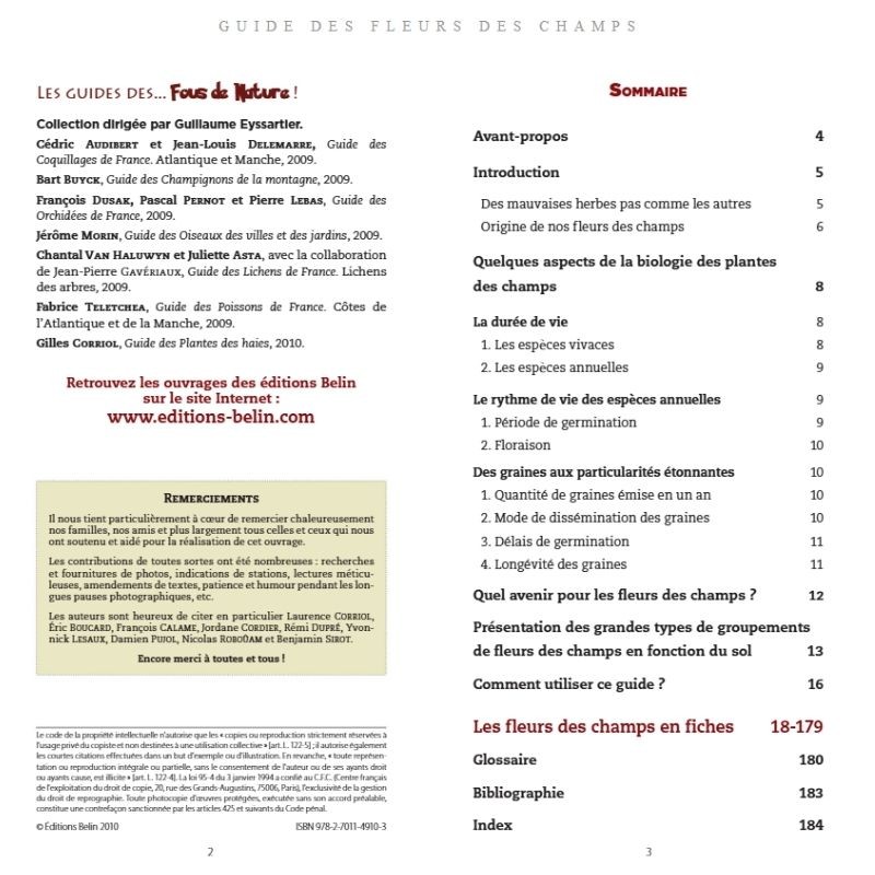 Guide des fleurs des champs
