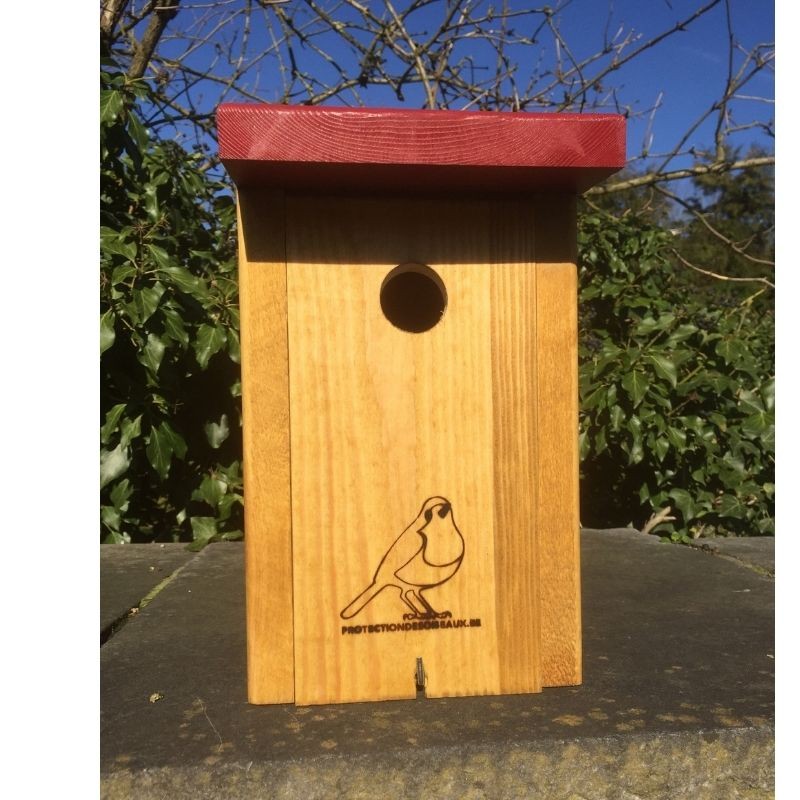Nichoir LRBPO 26 mm - Toit lasure naturelle rouge
