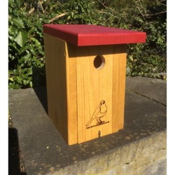 Nichoir LRBPO 32 mm - Toit lasure naturelle rouge