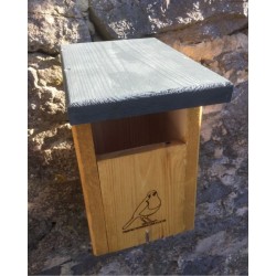 Nichoir LRBPO semi-ouvert - Toit lasure naturelle grise