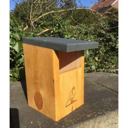 Nichoir LRBPO Semi-ouvert -  Bois Sapin Rouge/Toit lasure naturelle grise