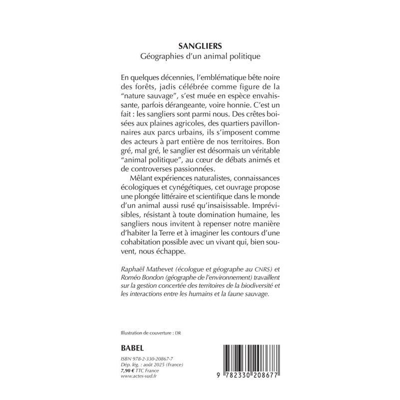 Sangliers - Géographies d'un animal politique - Poche
