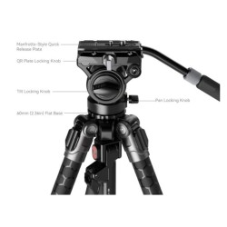 SmallRig - 5305 x Potato Jet TRIBEX SE Hydraulic Trépied - Alu