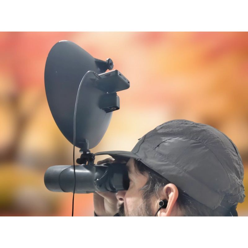 Binoplate – Système de fixation lampe torche ou microphone sur jumelles