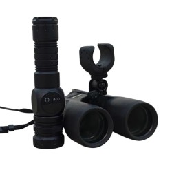 Binoplate – Système de fixation lampe torche ou microphone sur jumelles