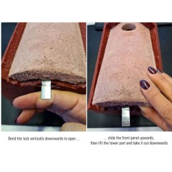 Nichoir 32mm avec protection contre prédateurs - Toit plat - Béton de bois - Schwegler (1B - 202/0)