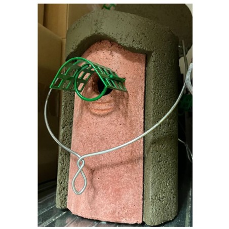 Nichoir 32mm avec protection anti prédateurs - Toit plat - Béton de bois - Schwegler (1B - 202/0)