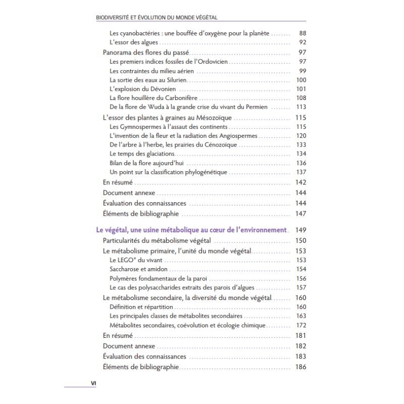 Biodiversité et évolution du monde végétal