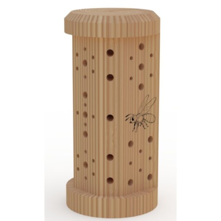 Abri à abeilles solitaires "Happy Bees" – Bois de mélèze - Europlay