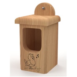 Nichoir "Happy Birds" semi-ouvert bis – Bois - Europlay