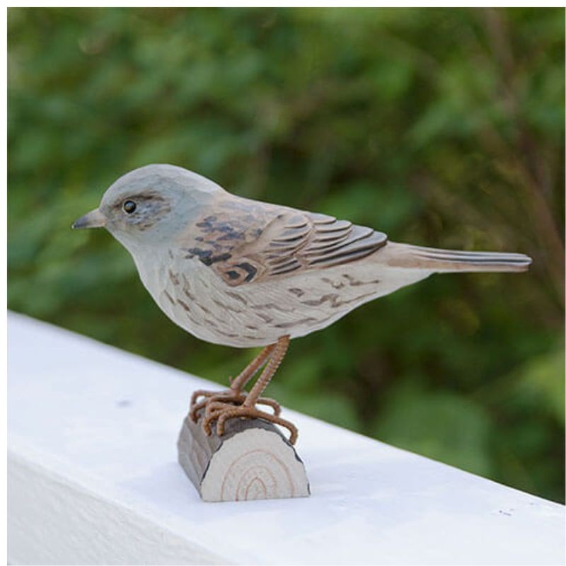 DecoBird Accenteur mouchet - Statuette en bois