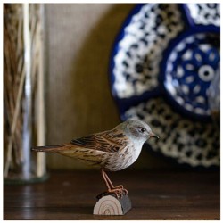 DecoBird Accenteur mouchet - Statuette en bois