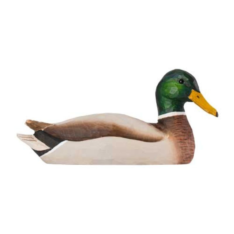 DecoBird Canard colvert mâle - Statuette en bois