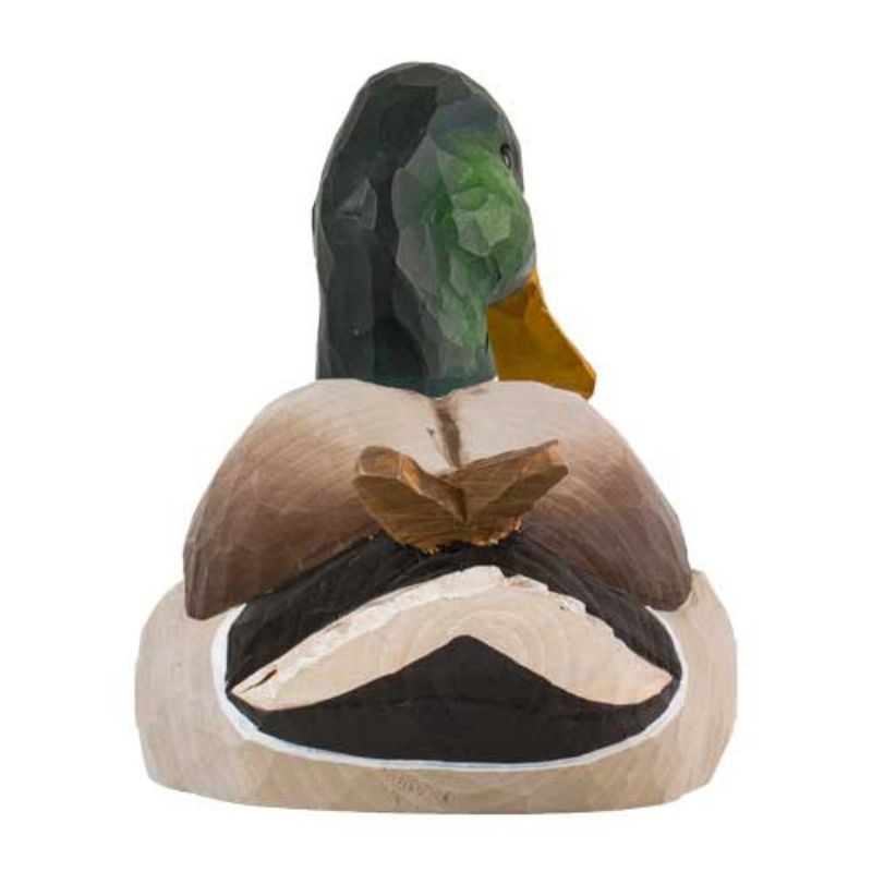 DecoBird Canard colvert mâle - Statuette en bois