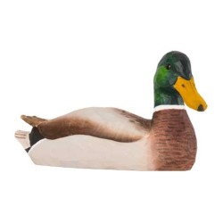 DecoBird Canard colvert mâle - Statuette en bois