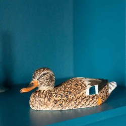 DecoBird Canard colvert femelle - Statuette en bois