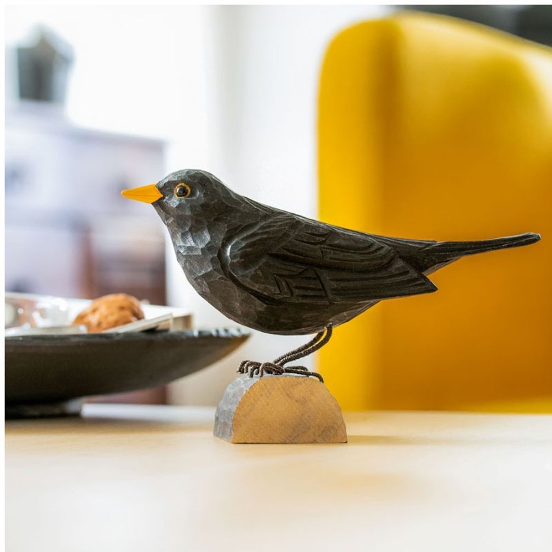 DecoBird Merle - Statuette en bois
