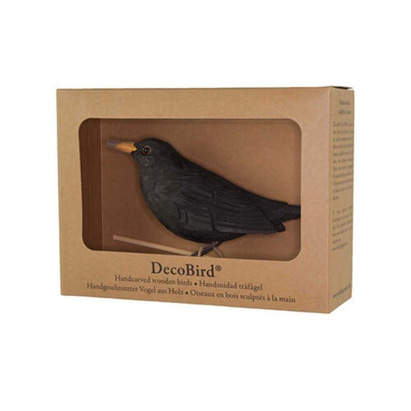 DecoBird Merle - Statuette en bois