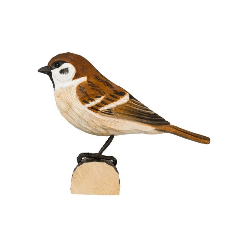 DecoBird Moineau friquet - Statuette en bois