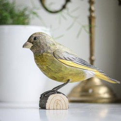 DecoBird Verdier d'Europe - Statuette en bois