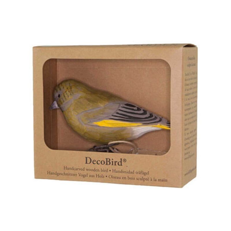 DecoBird Verdier d'Europe - Statuette en bois