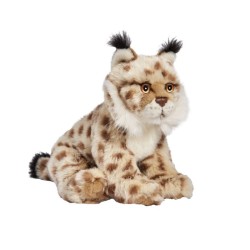 Lynx d'Europe Assis - Peluche 24cmL