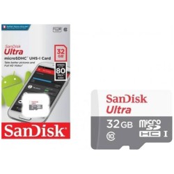 SanDisk Ultra microSDHC 32GB, up to 100MB/s, Class 10, UHS-I, Full HD Video