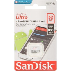 SanDisk Ultra microSDHC 32GB, up to 100MB/s, Class 10, UHS-I, Full HD Video