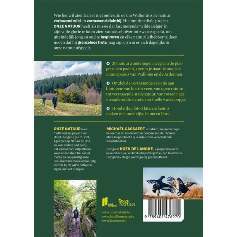Wandelboek onze natuur - 20 wandelingen door natuurgebieden in de Ardennen en Wallonië