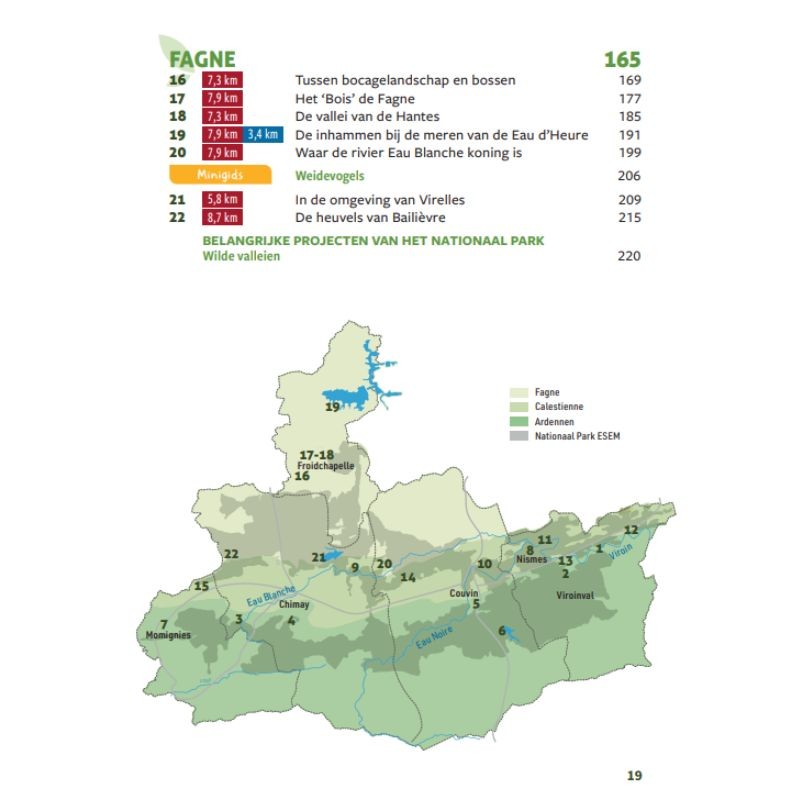 26 wandelingen tussen de Ardennen, de Fagne en de Calestienne