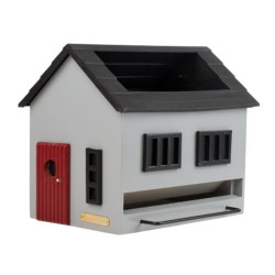 Mangeoire avec Bain Maison rouge ou grise