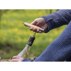 Couteau de poche Opinel n°10 avec tire-bouchon, ouvre-bouteille et étui