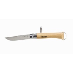 Couteau de poche Opinel n°10 avec tire-bouchon, ouvre-bouteille et étui