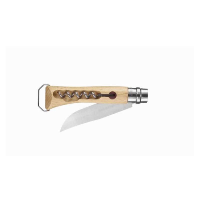 Couteau de poche Opinel n°10 avec tire-bouchon, ouvre-bouteille et étui