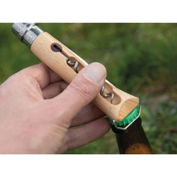 Couteau de poche Opinel n°10 avec tire-bouchon, ouvre-bouteille et étui