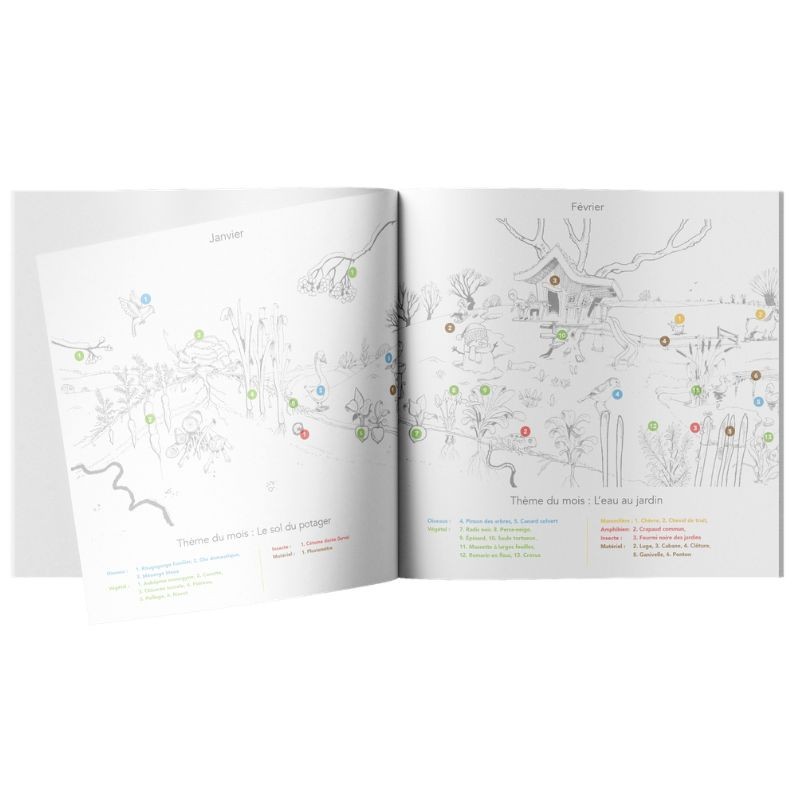 Calendrier panoramique « Une année dans le Potager »