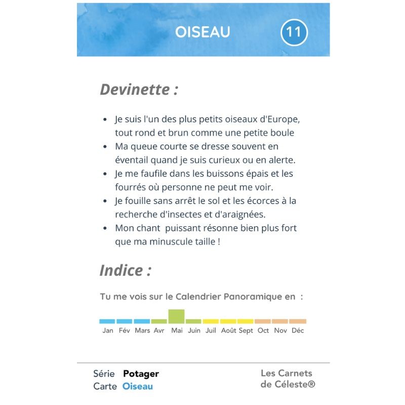 Boîte aux Devinettes "Une année dans le Potager"