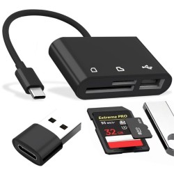 Lecteur Carte SD USB c, Adaptateur Carte SD, Carte SD Switch, lecteur de Carte mémoire externe, Lecteur de Carte SD USB