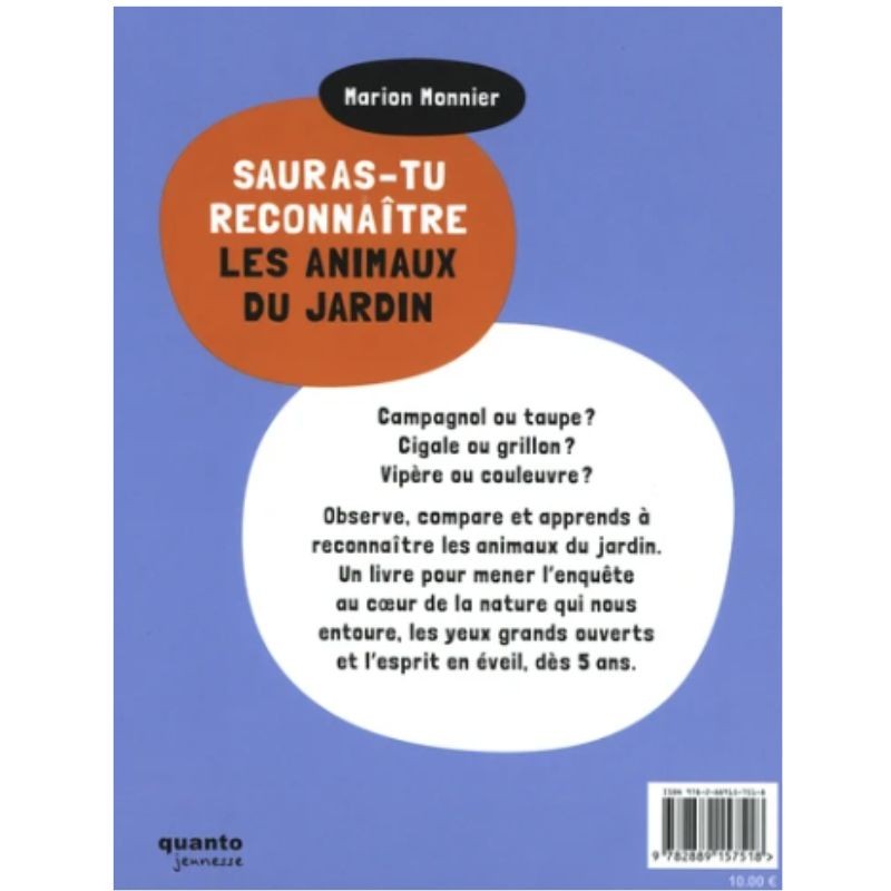 Sauras-tu reconnaître les animaux du jardin ?