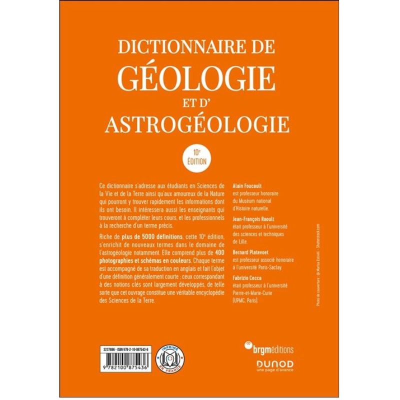 Dictionnaire de géologie et d'astrogéologie
