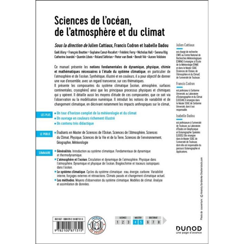 Sciences de l'océan, de l'atmosphère et du climat