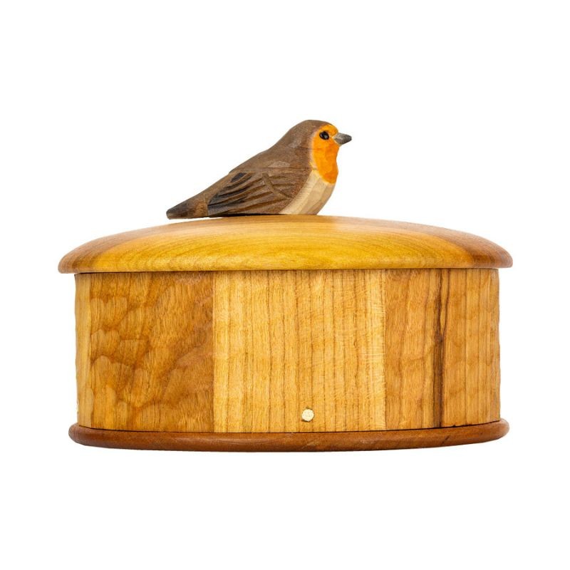 DecoBird Boîte en bois Rouge-gorge