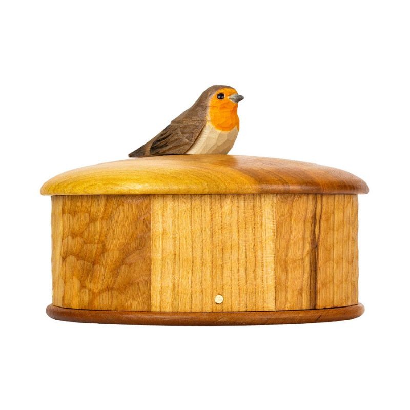 DecoBird Boîte en bois Rouge-gorge