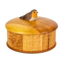 DecoBird Boîte en bois Rouge-gorge