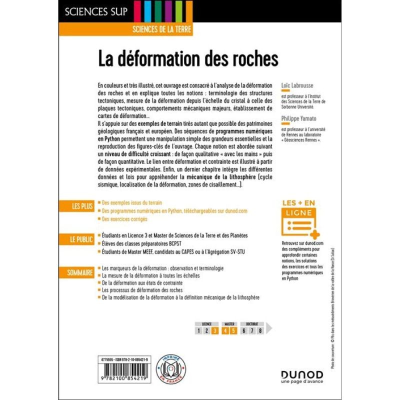 La déformation des roches - De l'analyse structurale à la mécanique de la lithosphère